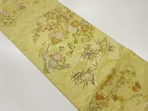 春秋蒔絵地紙文織出し袋帯